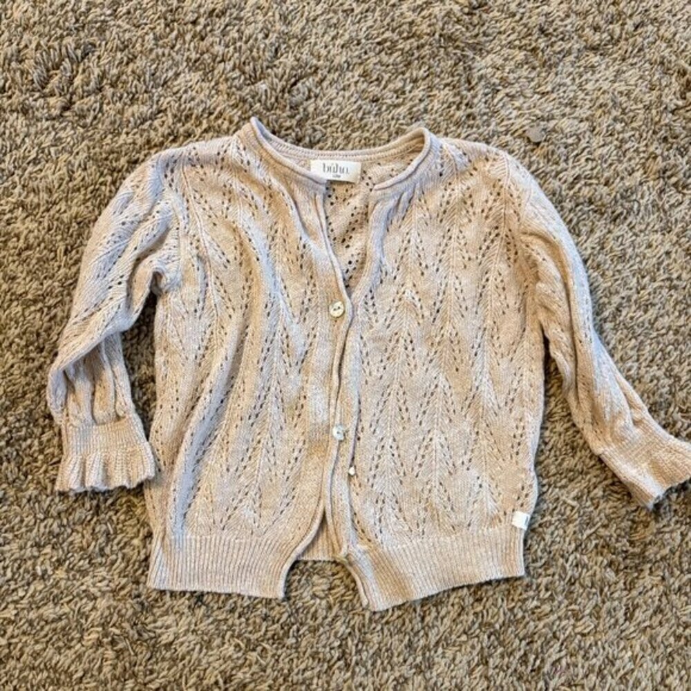 🔆 Buho cream crochet light knit cardigan sweater